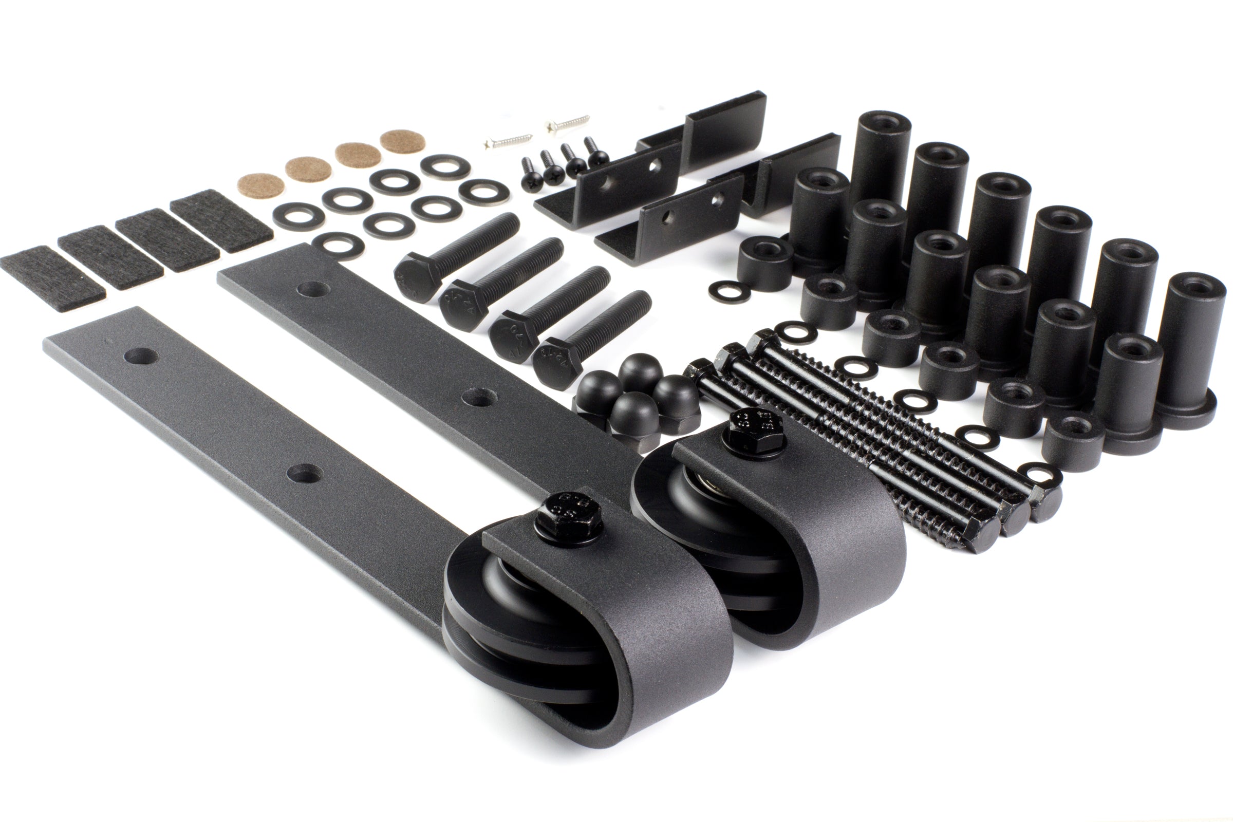 Barn Door Hinges / Hardware Kit - Bent Strap Style Without Track - Multiple Finishes Available