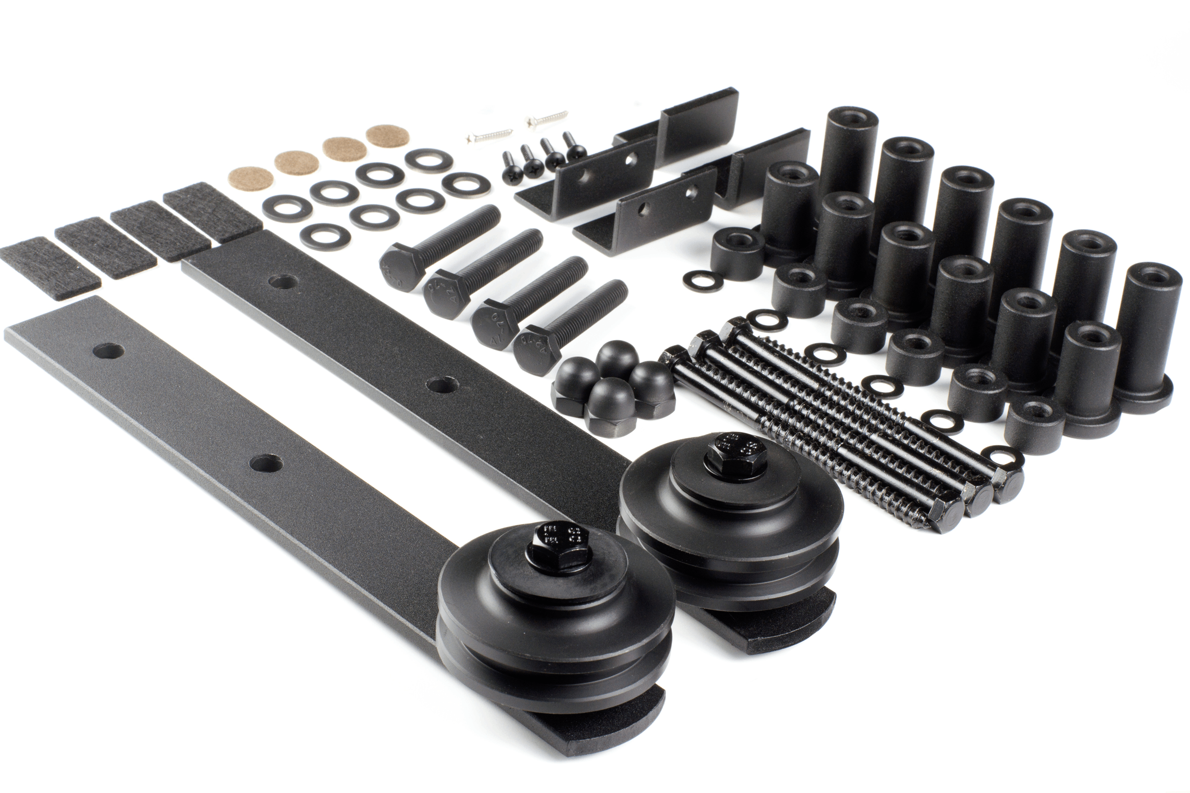 Barn Door Hinges / Hardware Kit - Straight Strap Style Without Track - Multiple Finishes Available