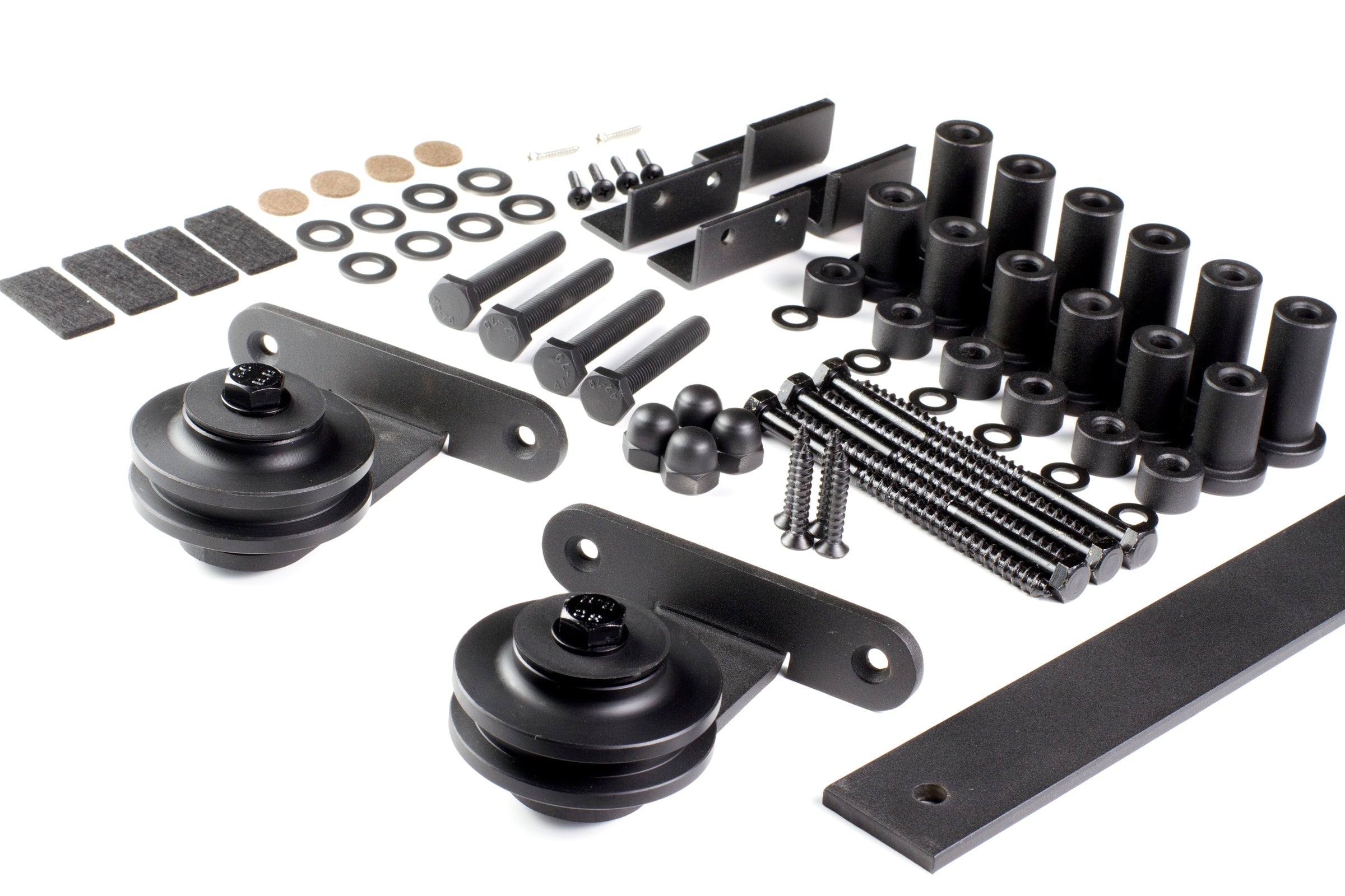 Barn Door Hinges / Hardware Kit - Top Mount Style With Track - Multiple Sizes and Finishes Available