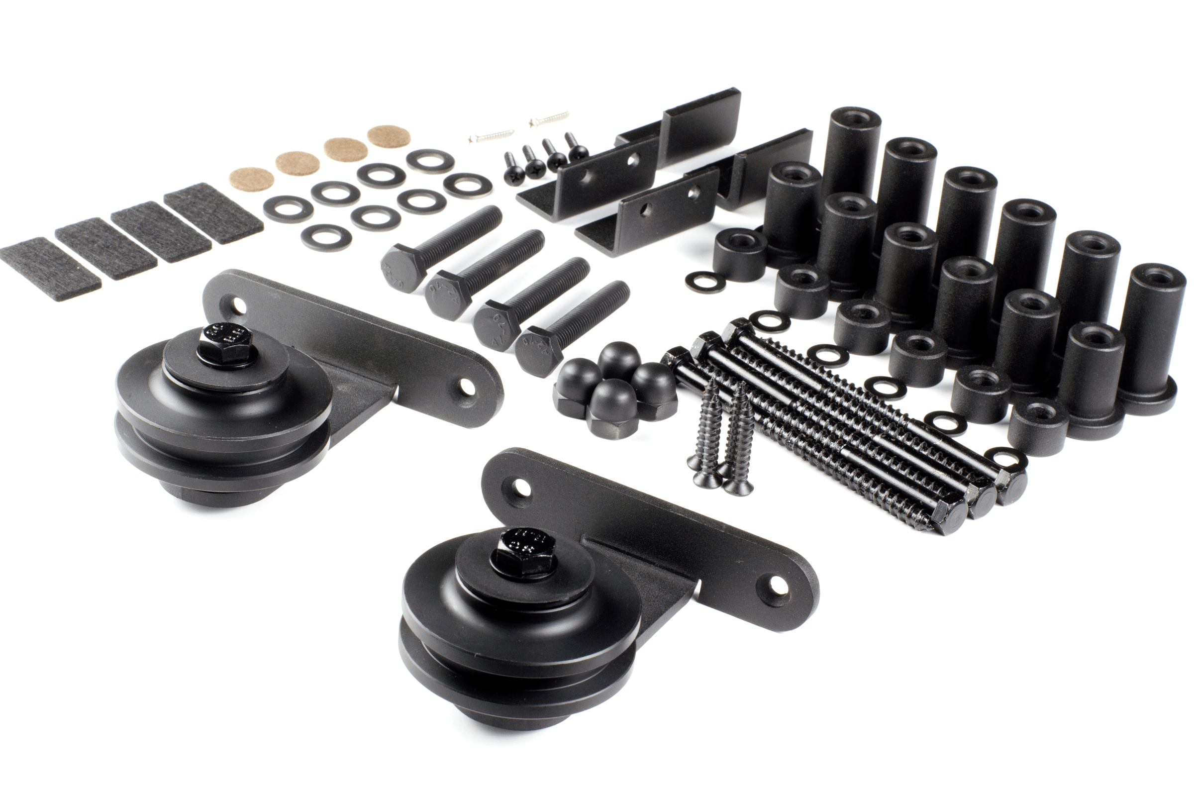 Barn Door Hinges / Hardware Kit - Top Mount Style Without Track - Multiple Finishes Available