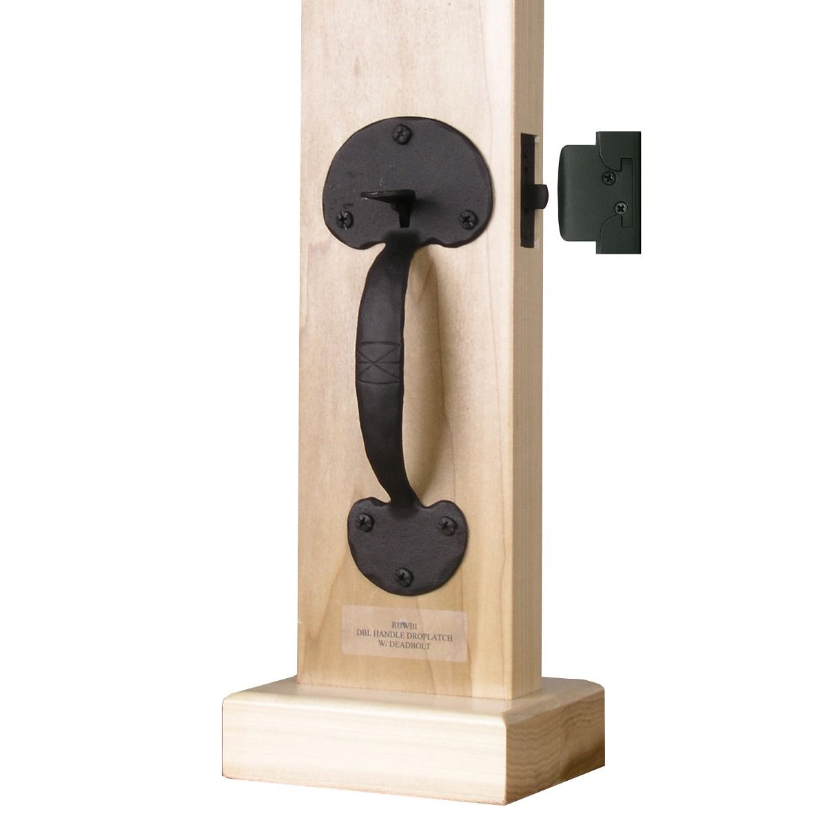 Bean Double Handle Drop Latch Set - Matte Black Finish - Sold as Set