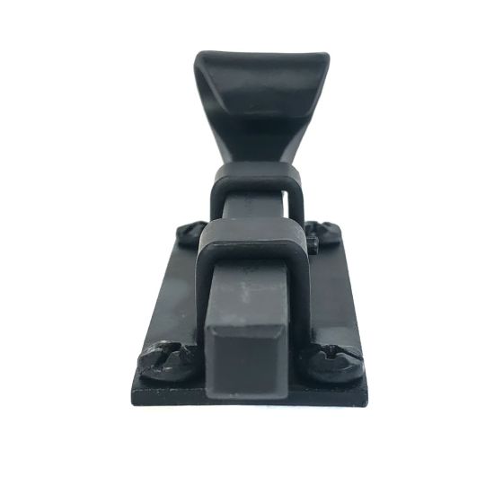 Cabinet Latches - Forged Iron Square Slide Bolt - 2-1/4" Inch - Matte Black Finish - Sold Individually