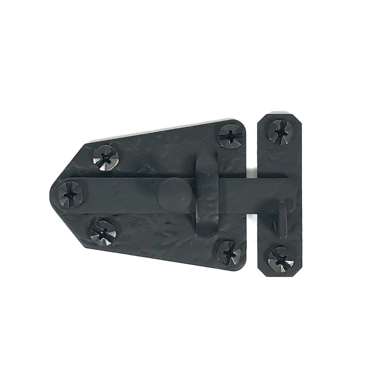 Cabinet Latches - Large Rough Arrowhead Latch - Matte Black Finish - Sold Individually