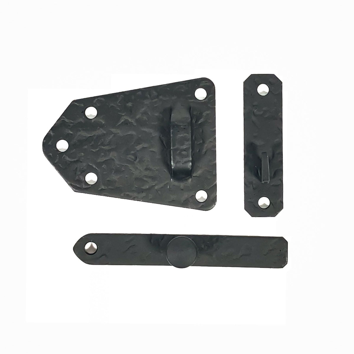 Cabinet Latches - Large Rough Arrowhead Latch - Matte Black Finish - Sold Individually