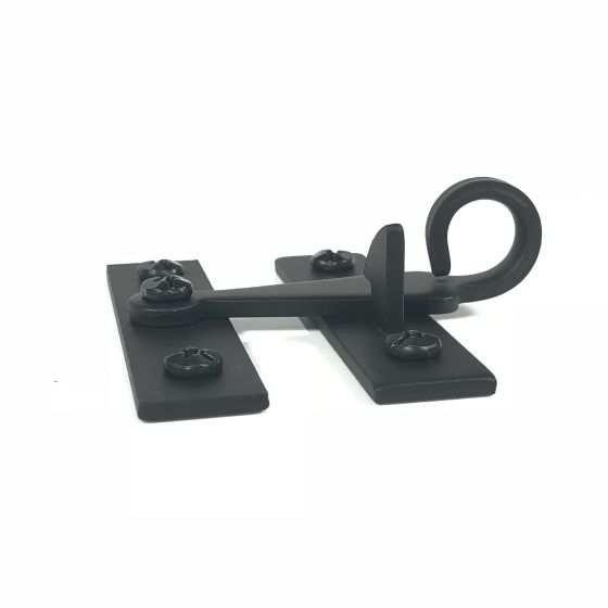 Cabinet Latches - Pig Tail Style - Matte Black Finish - Sold Individually