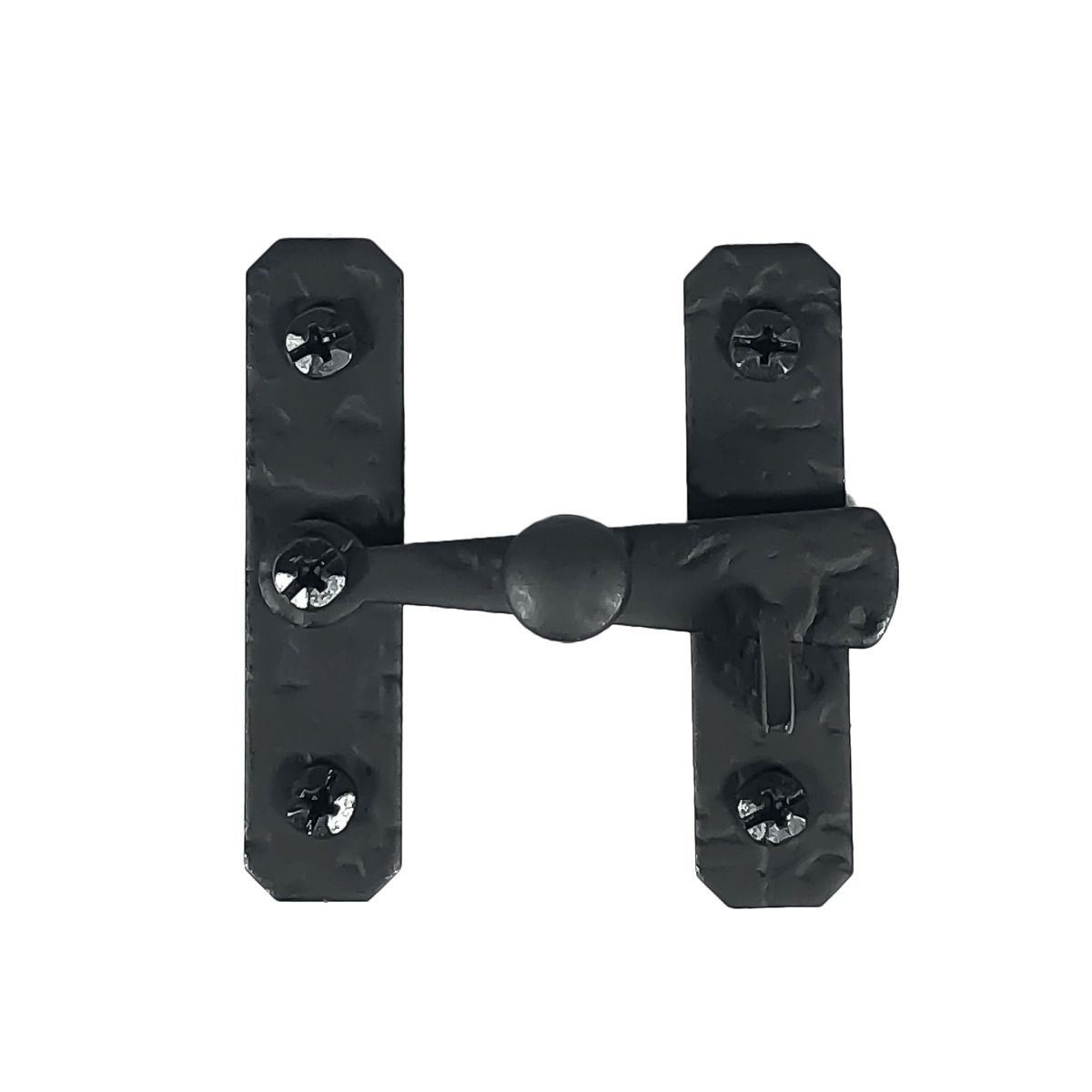Cabinet Latches - Rough Knob & Bar - Matte Black Finish - Sold Individually