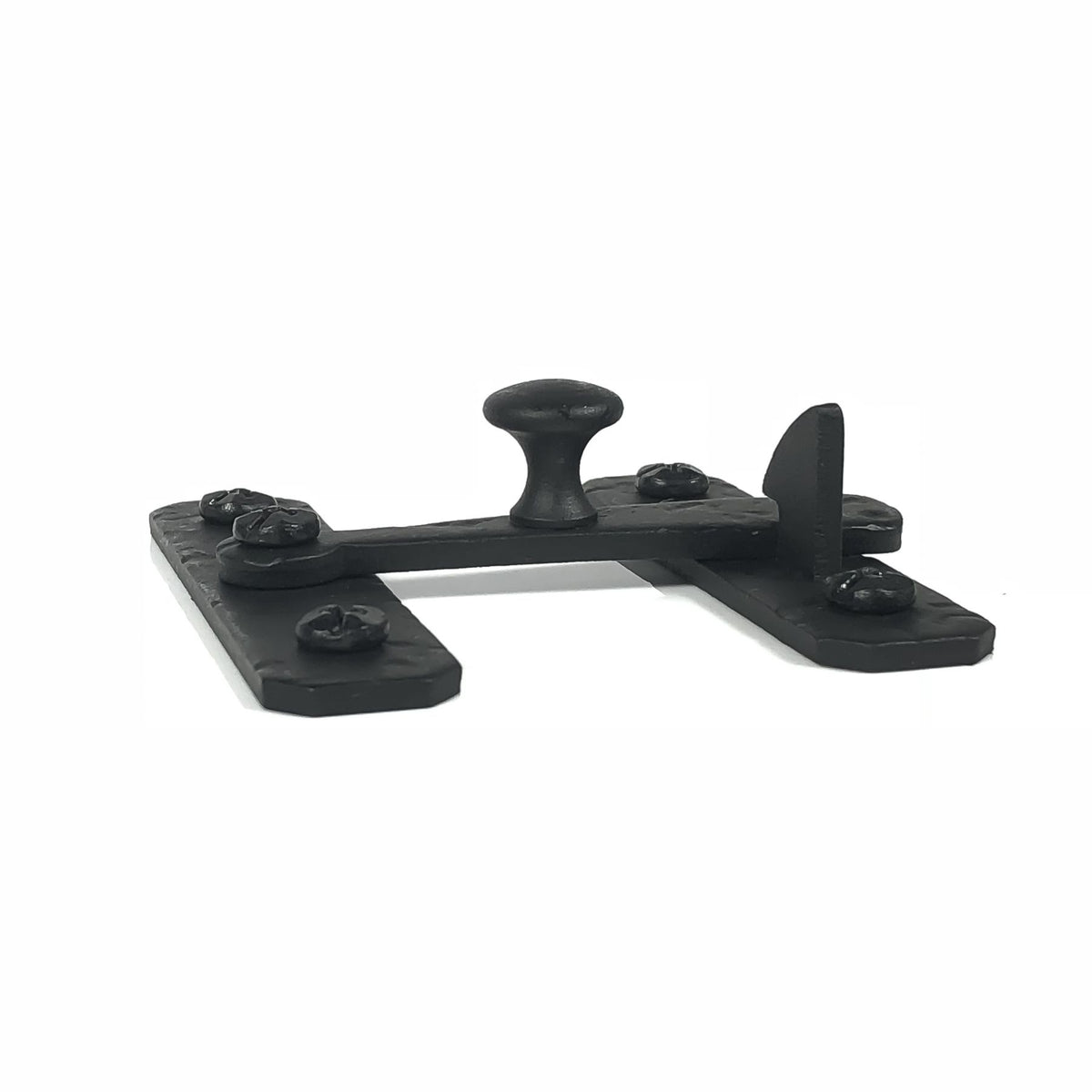 Cabinet Latches - Rough Knob & Bar - Matte Black Finish - Sold Individually