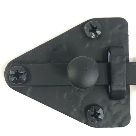 Cabinet Latches - Small Rough Arrowhead Latch - Matte Black Finish - Sold Individually