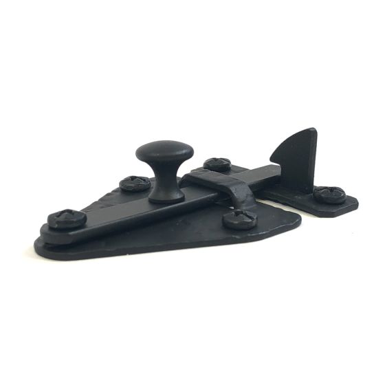 Cabinet Latches - Small Rough Arrowhead Latch - Matte Black Finish - Sold Individually