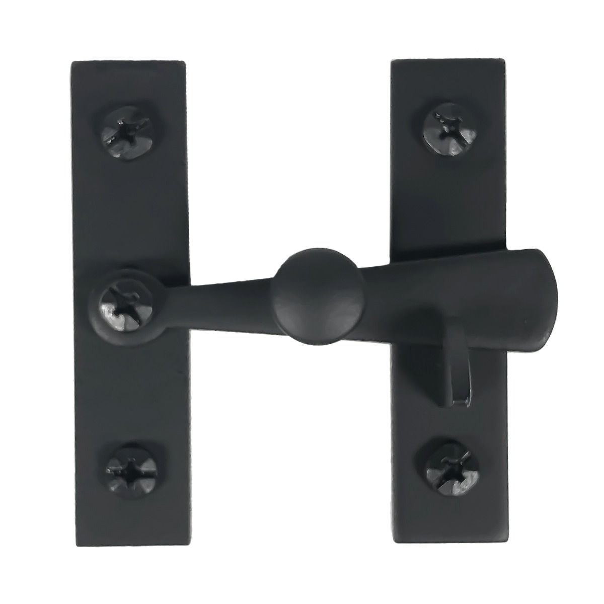 Cabinet Latches - Smooth Knob & Bar - Matte Black Finish - Sold Individually