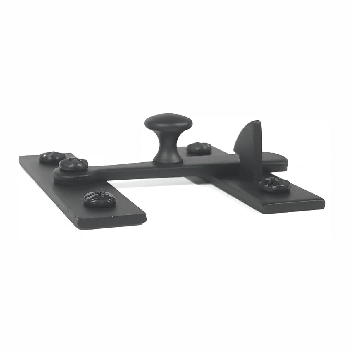 Cabinet Latches - Smooth Knob & Bar - Matte Black Finish - Sold Individually