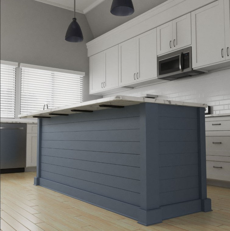 Countertop Island Heavy Duty Steel Bracket with Flange - 2-1/2" Inch Width - Multiple Sizes Available - Black Powder Coat Finish - Sold Individually