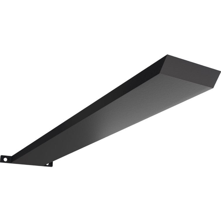 Countertop Island Heavy Duty Steel Bracket with Flange - 2-1/2" Inch Width - Multiple Sizes Available - Black Powder Coat Finish - Sold Individually