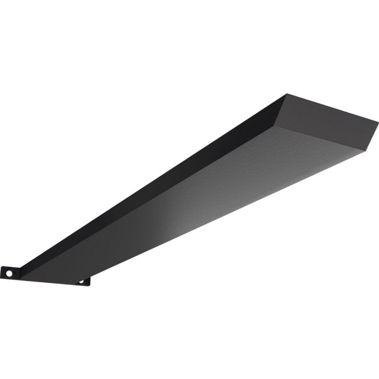 Countertop Island Heavy Duty Steel Bracket with Flange - 2-1/2&quot; Inch Width - Multiple Sizes Available - Black Powder Coat Finish - Sold Individually