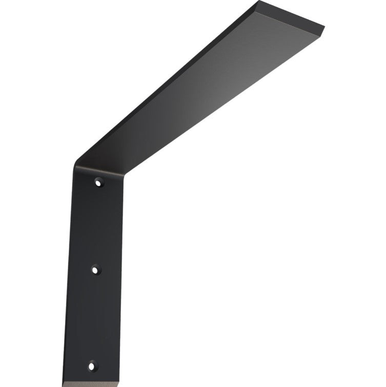 Countertop Support Heavy Duty Steel Bracket - 2-1/2&quot; Inch Width - Multiple Sizes Available - Black Powder Coat Finish - Sold Individually