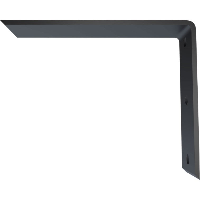 Countertop Support Heavy Duty Steel Bracket - 2-1/2" Inch Width - Multiple Sizes Available - Black Powder Coat Finish - Sold Individually