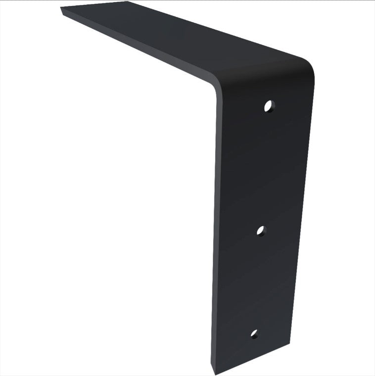Countertop Support Heavy Duty Steel Bracket - 2-1/2&quot; Inch Width - Multiple Sizes Available - Black Powder Coat Finish - Sold Individually