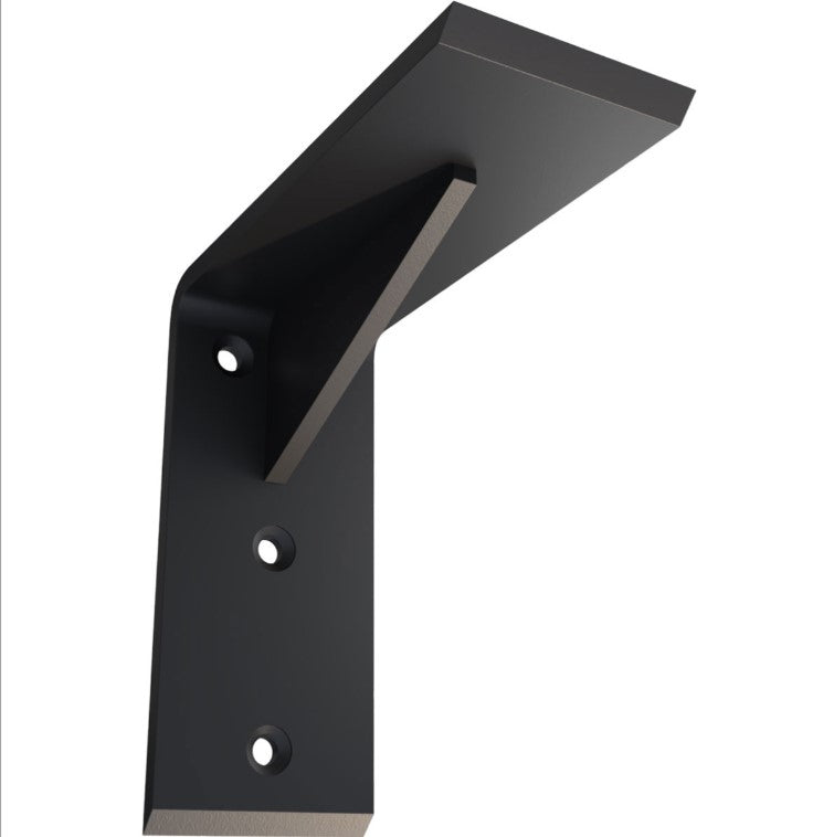 Countertop Support Heavy Duty Steel Bracket with Gusset - 2-1/2" Inch Width - Multiple Sizes Available - Black Powder Coat Finish - Sold Individually