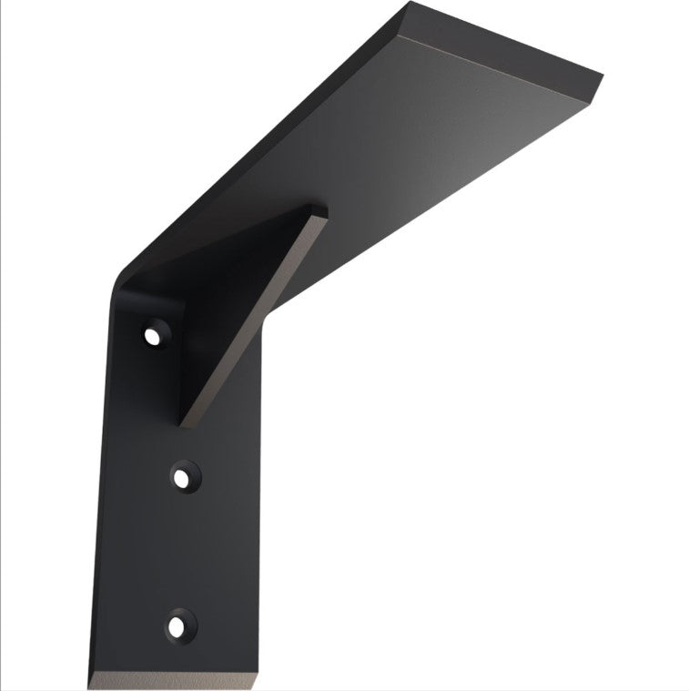 Countertop Support Heavy Duty Steel Bracket with Gusset - 2-1/2" Inch Width - Multiple Sizes Available - Black Powder Coat Finish - Sold Individually