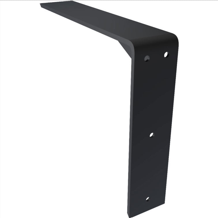 Countertop Support Heavy Duty Steel Bracket with Gusset - 2-1/2" Inch Width - Multiple Sizes Available - Black Powder Coat Finish - Sold Individually
