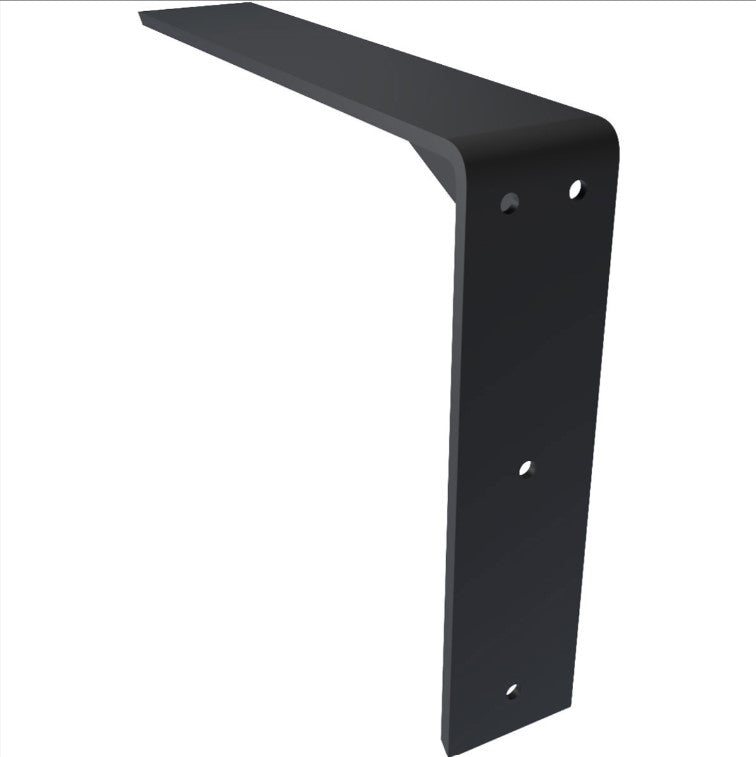 Countertop Support Heavy Duty Steel Bracket with Gusset - 2-1/2&quot; Inch Width - Multiple Sizes Available - Black Powder Coat Finish - Sold Individually
