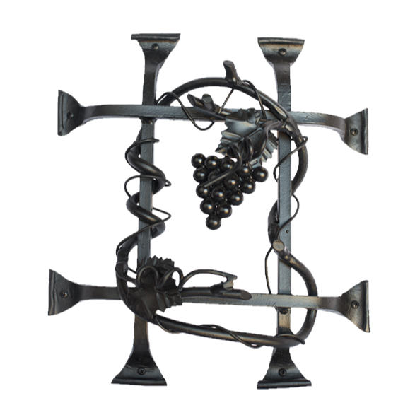 Deco Grape Curled Tip Speakeasy Grille - 15&quot; x 13&quot; - 4 Bars - Multiple Finishes Available - Sold Individually