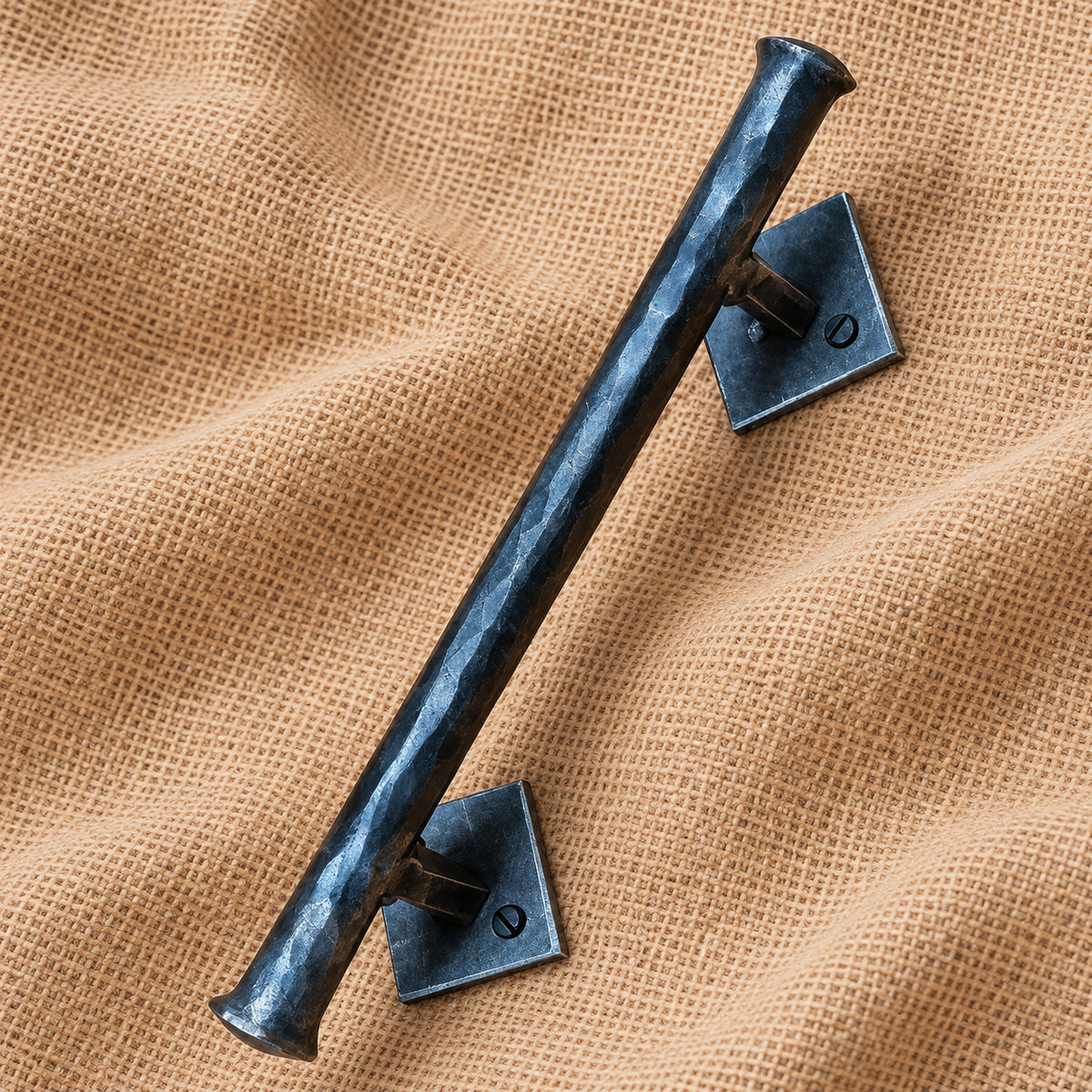 Barn Door Handle - Door Pull - Round Bar Distressed - 3/4" Dia. (NEW ITEM) - Multiple Finishes Available