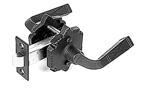 Double Lever Privacy Set - 2-3/4" Inch Backset - Large Warwick Rose - Matte Black Finish - Sold as Set
