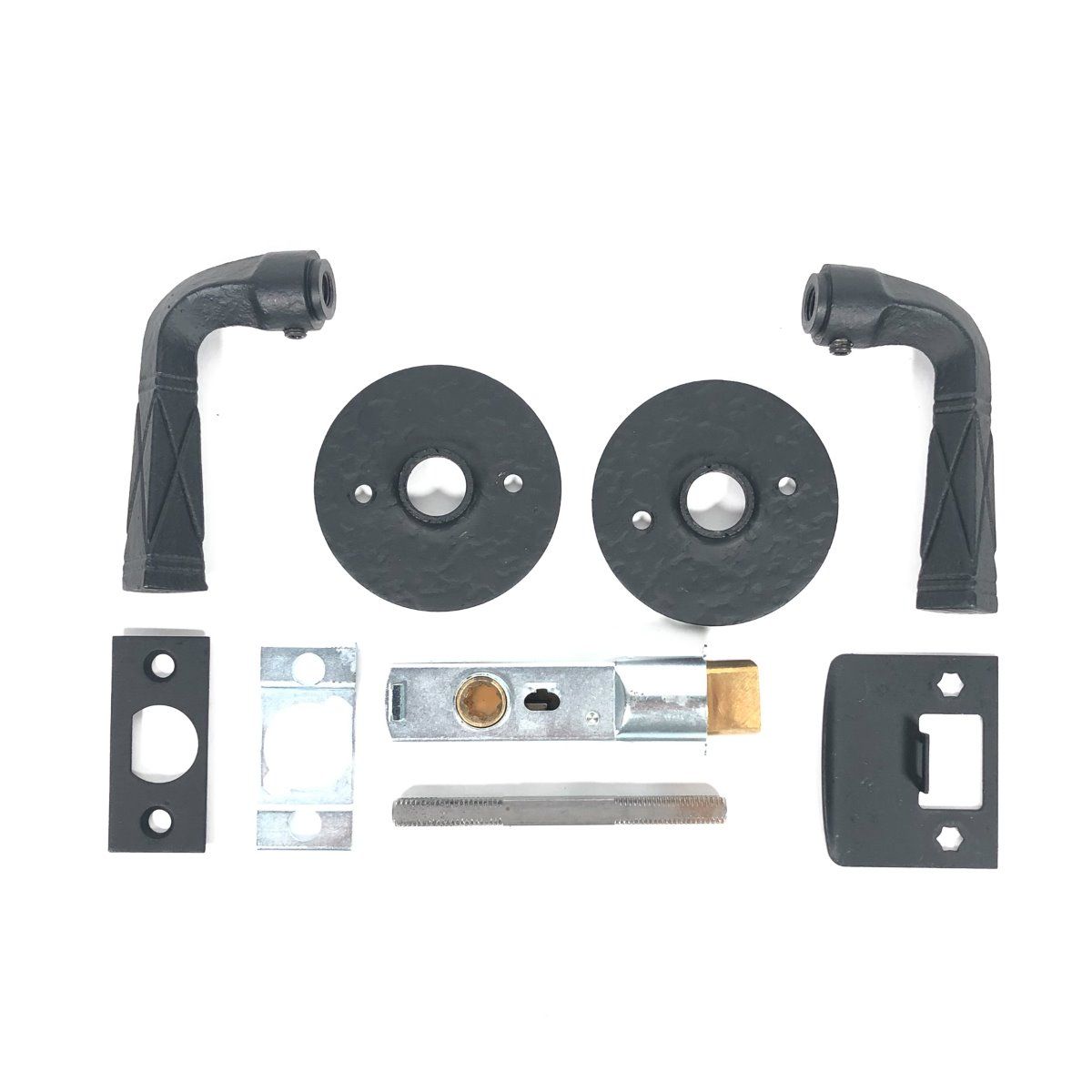 2-3/8" Backset Double Lever with Round Rose Passage Set