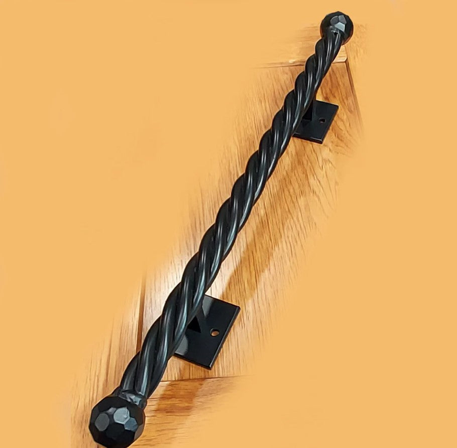 Extra Large Door Pull Barn Door Handle - Twisted Iron Handle - 19 1/2" Inch - Multiple Finishes Available - Sold Individually