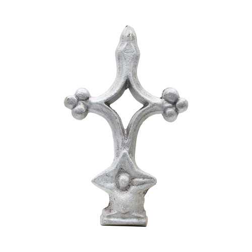 Finials / Fence Top Posts - Cast Aluminum - Cross Shape - 1-3/16&quot; Inch Square Base Fits Over 1/2&quot; Inch - 5-7/8&quot; Inch Height - Multiple Finishes Available - Sold Individually