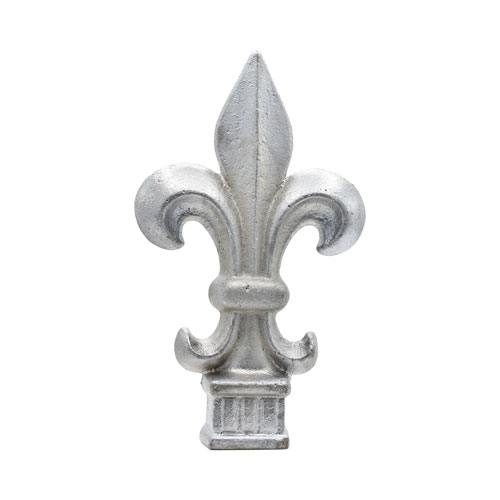 Finials / Fence Top Posts - Cast Aluminum - Fleur-de-Lis Shape - 1-1/4&quot; Inch Square Base Fits Over 3/4&quot; - 5-3/4&quot; Inch Height - Multiple Finishes Available - Sold Individually