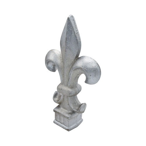 Finials / Fence Top Posts - Cast Aluminum - Fleur-de-Lis Shape - 1-1/4&quot; Inch Square Base Fits Over 3/4&quot; - 5-3/4&quot; Inch Height - Multiple Finishes Available - Sold Individually