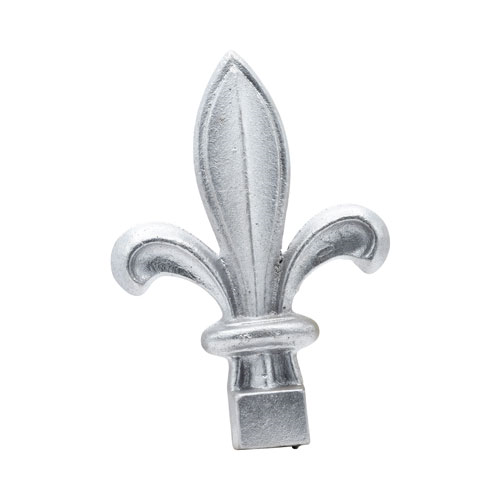 Finials / Fence Top Posts - Cast Aluminum - Fleur-de-Lis Shape - 15/16&quot; Inch Square Base Fits Over 1/2&quot; Inch - 5-5/8&quot; Inch Height -Multiple Finishes Available -  Sold Individually