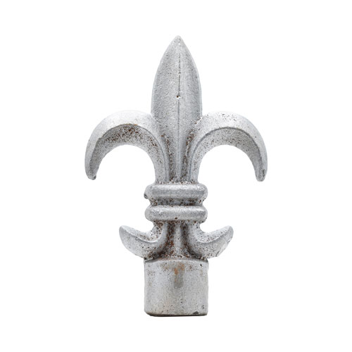 Finials / Fence Top Posts - Cast Aluminum - Fleur-de-Lis Shape - 1" Inch Round Base Fits Over 5/8" Inch - 4-1/8" Inch Height - Multiple Finishes Available - Sold Individually
