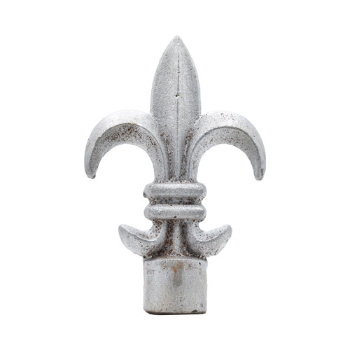 Finials / Fence Top Posts - Cast Aluminum - Fleur-de-Lis Shape - 1&quot; Inch Round Base Fits Over 5/8&quot; Inch - 4-1/8&quot; Inch Height - Multiple Finishes Available - Sold Individually