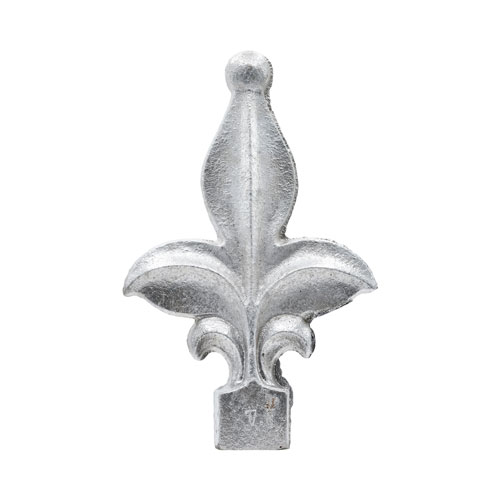 Finials / Fence Top Posts - Cast Aluminum - Fleur-de-Lis Shape With Ball - 1" Inch Square Base Fits Over 1/2" Inch - 5-11/16" Inch Height - Multiple Finishes Available - Sold Individually