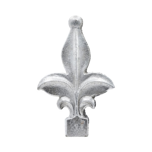 Finials / Fence Top Posts - Cast Aluminum - Fleur-de-Lis Shape With Ball - 1&quot; Inch Square Base Fits Over 1/2&quot; Inch - 5-11/16&quot; Inch Height - Multiple Finishes Available - Sold Individually
