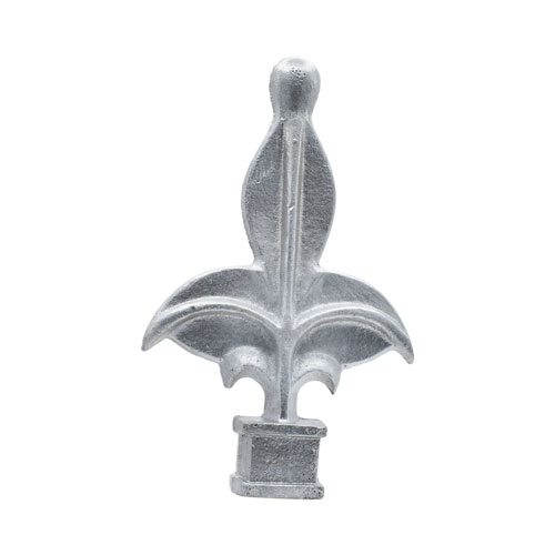 Finials / Fence Top Posts - Cast Aluminum - Fleur-de-Lis Shape with Ball - 1-1/4" Inch Square Base Fits Over 3/4" Inch - 7" Inch Height - Multiple Finishes Available - Sold Individually