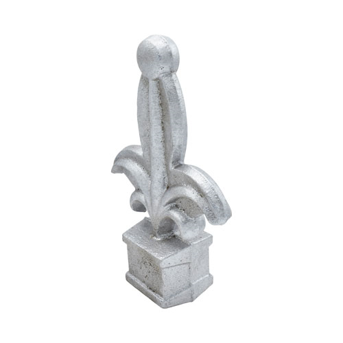 Finials / Fence Top Posts - Cast Aluminum - Fleur-de-Lis Shape with Ball - 1-3/16&quot; Inch Square Base Fits Over 3/4&quot; Inch - 4-1/2&quot; Inch Height - Multiple Finishes Available - Sold Individually