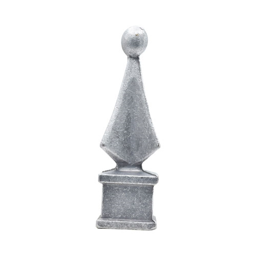 Finials / Fence Top Posts - Cast Aluminum - Quad Spear Shape With Ball - 1-1/8" Inch Square Base Fits Over 3/4" Inch - 3-7/8" Inch Height - Multiple Finishes Available - Sold Individually