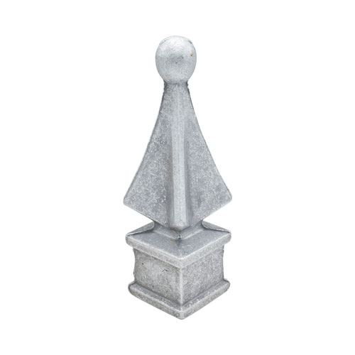 Finials / Fence Top Posts - Cast Aluminum - Quad Spear Shape With Ball - 1-1/8&quot; Inch Square Base Fits Over 3/4&quot; Inch - 3-7/8&quot; Inch Height - Multiple Finishes Available - Sold Individually
