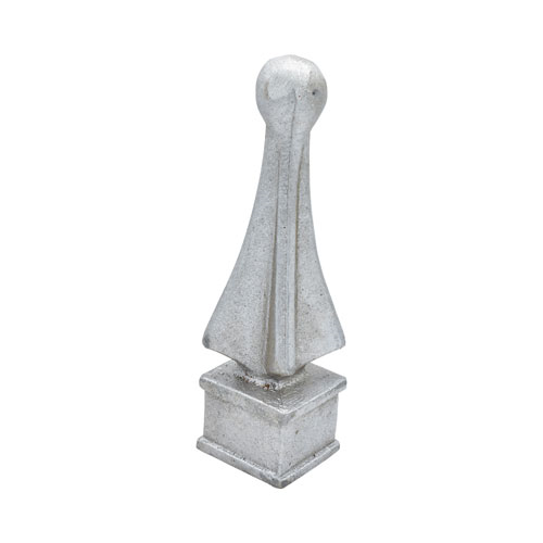 Finials / Fence Top Posts - Cast Aluminum - Quad Spear Shape with Ball - 1" Inch Square Base Fits Over 5/8" Inch - Multiple Sizes and Finishes Available - Sold Individually