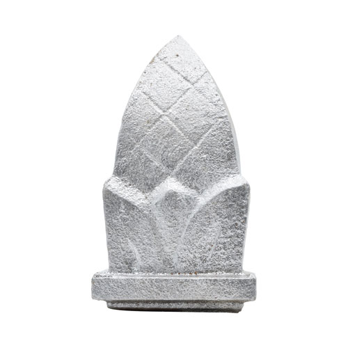 Finials / Fence Top Posts - Cast Aluminum - Spear Shape with Pineapple Motif - 1-3/8" Inch Square Base Fits Over 3/4" Inch - 2-1/2" Inch Height - Multiple Finishes Available - Sold Individually