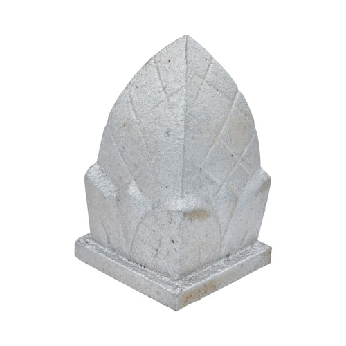 Finials / Fence Top Posts - Cast Aluminum - Spear Shape with Pineapple Motif - 1-3/8" Inch Square Base Fits Over 3/4" Inch - 2-1/2" Inch Height - Multiple Finishes Available - Sold Individually