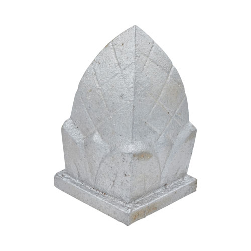 Finials / Fence Top Posts - Cast Aluminum - Spear Shape with Pineapple Motif - 1-3/8&quot; Inch Square Base Fits Over 3/4&quot; Inch - 2-1/2&quot; Inch Height - Multiple Finishes Available - Sold Individually