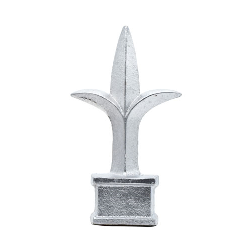 Finials / Fence Top Posts - Cast Aluminum - Triad Spear Shape - 1-1/4" Inch Square Base Fits Over 3/4" Inch - Multiple Sizes and Finishes Available - Sold Individually