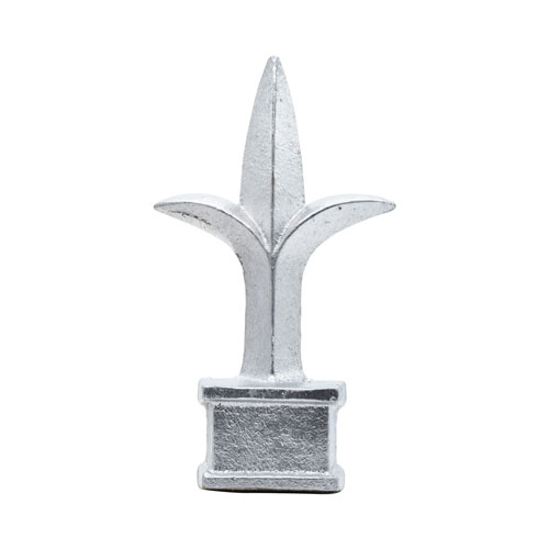 Finials / Fence Top Posts - Cast Aluminum - Triad Spear Shape - 1-1/4&quot; Inch Square Base Fits Over 3/4&quot; Inch - Multiple Sizes and Finishes Available - Sold Individually