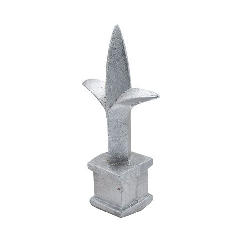 Finials / Fence Top Posts - Cast Aluminum - Triad Spear Shape - 1-1/4" Inch Square Base Fits Over 3/4" Inch - Multiple Sizes and Finishes Available - Sold Individually
