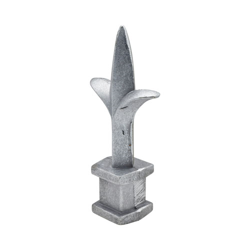 Finials / Fence Top Posts - Cast Aluminum - Triad Spear Shape - 1&quot; Inch Square Base Fits Over 1/2&quot; Inch - Multiple Sizes and Finishes Available - Sold Individually